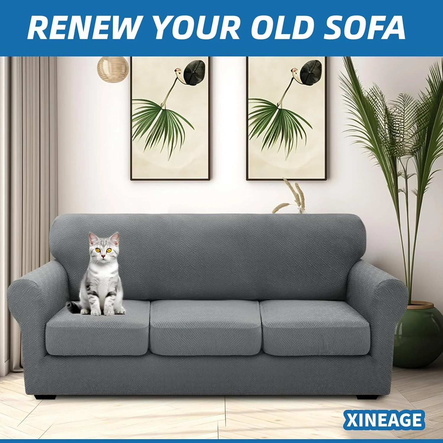 2025 Newest Sofa Couch Covers Super Stretch Thick Soft Sofa Cover Anti Slip Sofa Slipcover Dogs Cats Furniture Protector - Image 3