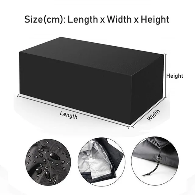 Outdoor Furniture Covers Garden Patio Protective Cover Oxford Cloth Furniture Dust Cover Waterproof Rattan Table and Chair Sofa Cover - Image 8