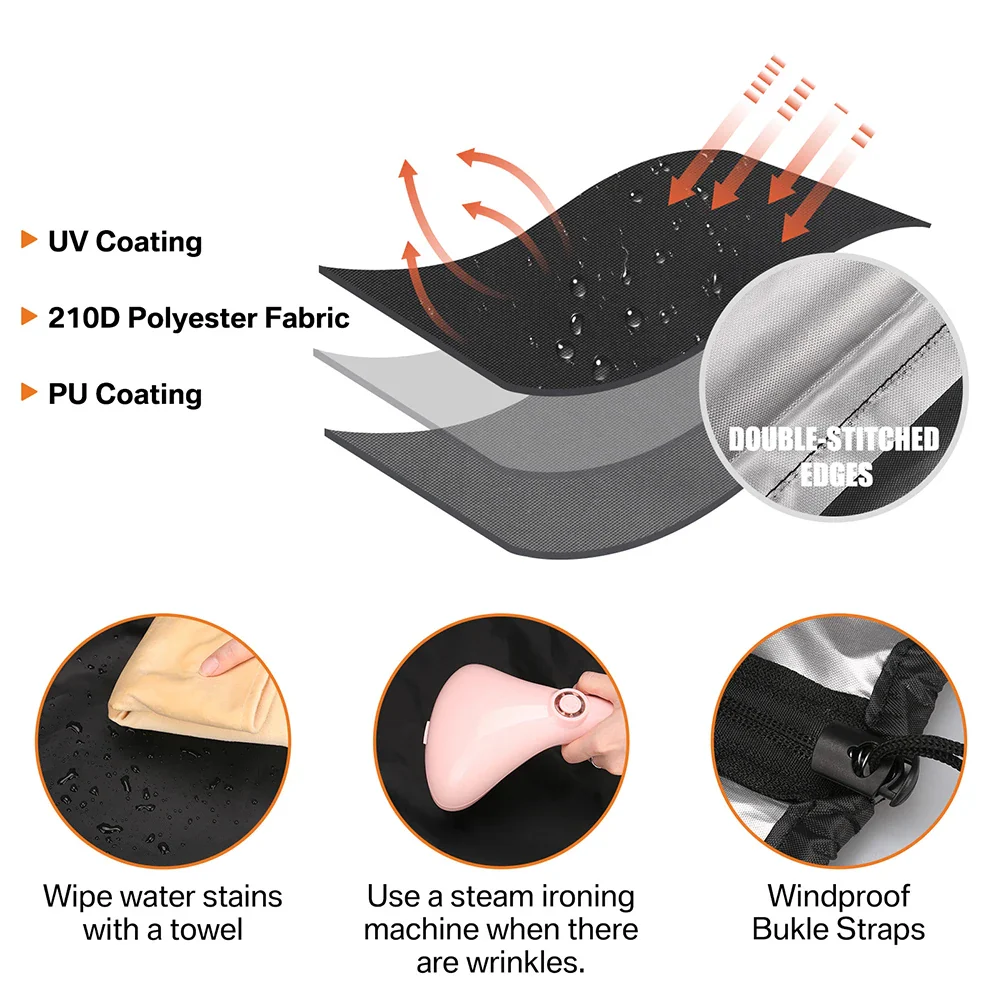 Patio Hanging Egg Chair Cover with Zipper Waterproof Windproof Swing Chair Covers with Buckle Outdoor Weather Resisatant - Image 4