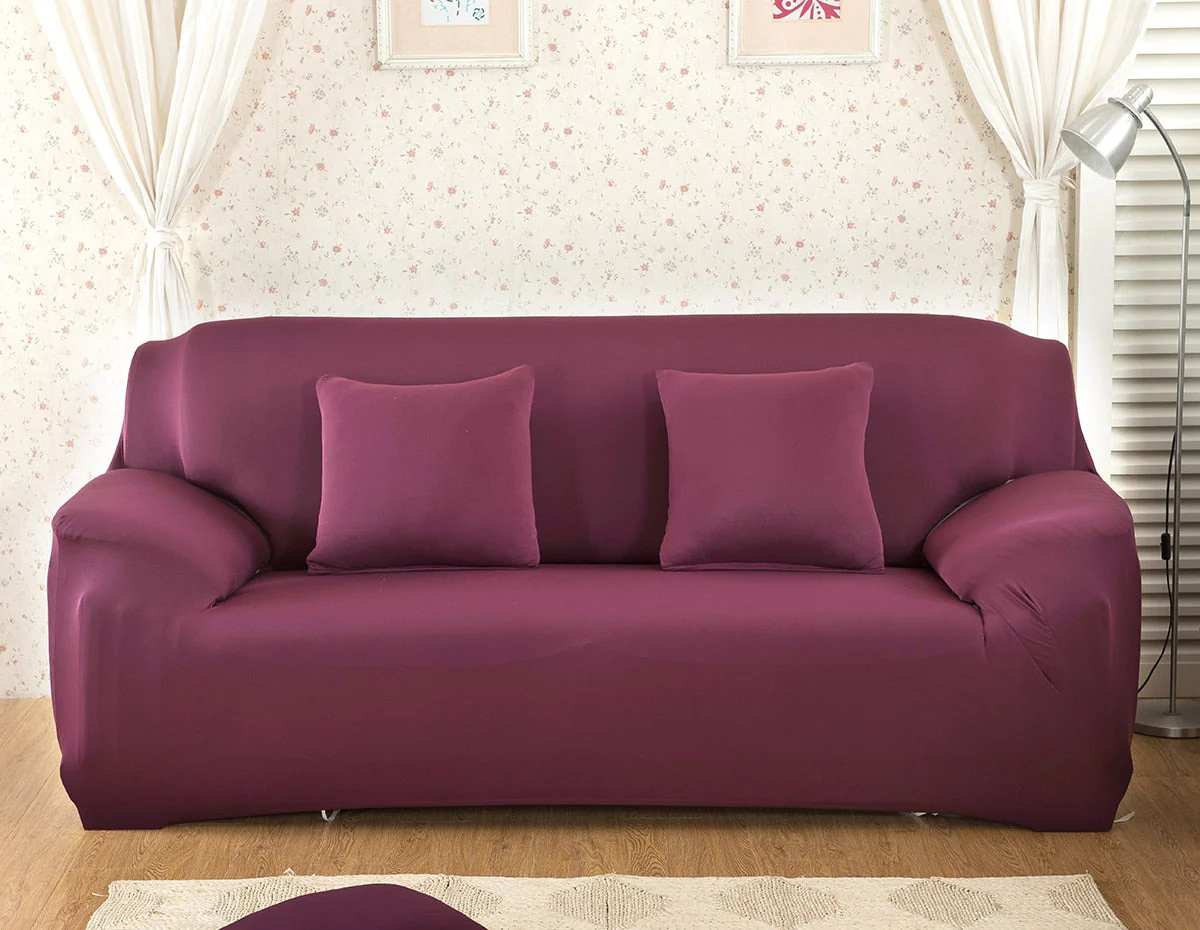 Pink Sofa Cover Spandex Elastic Sofa Covers Stretchy Dark Pink sofa covers for Corner Sofa 1/2/3/4 Sectional Magic Sofa Cover - Image 10
