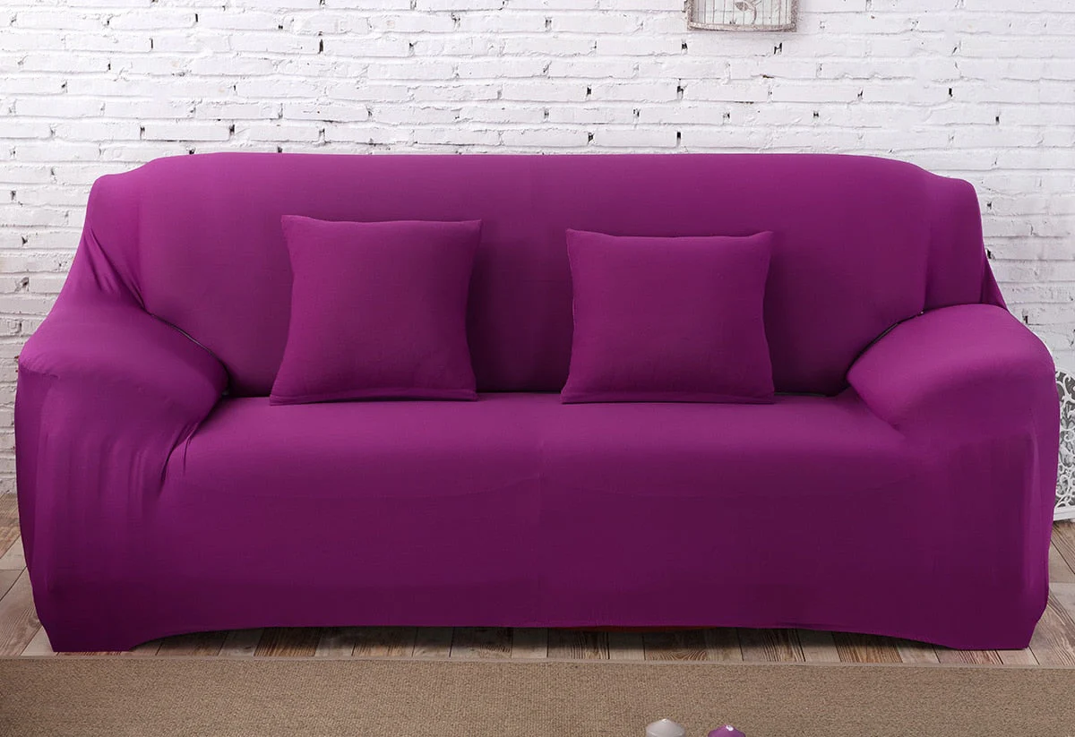 Pink Sofa Cover Spandex Elastic Sofa Covers Stretchy Dark Pink sofa covers for Corner Sofa 1/2/3/4 Sectional Magic Sofa Cover - Image 17