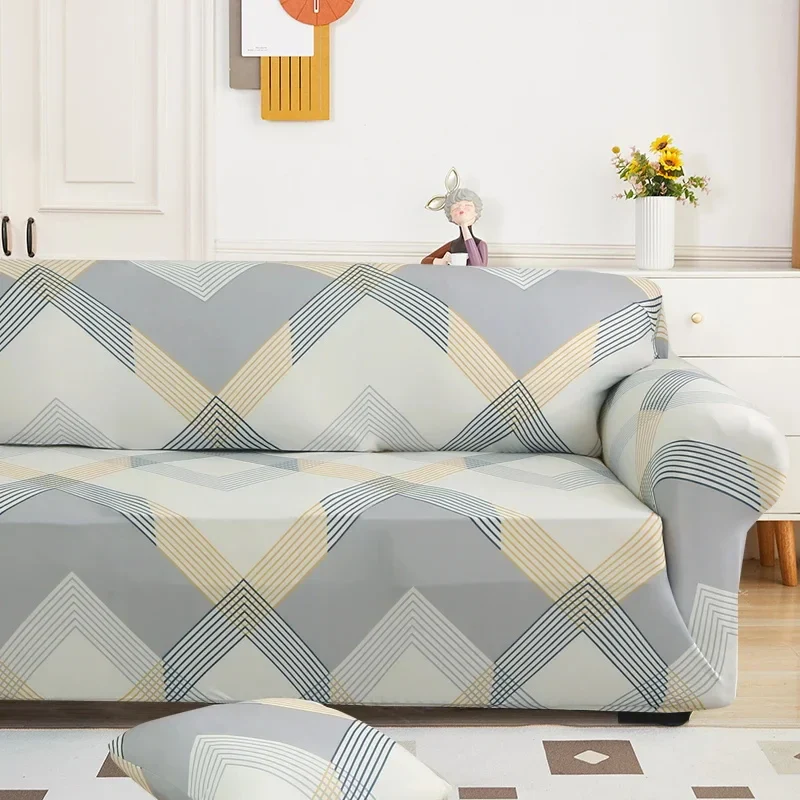 Plaid Pattern Sofa Covers for Living Room Stretch Couch Cover Elastic L shape Corner Sectional Sofa Slipcover for Kids Pet - Image 18