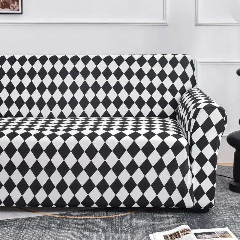 Plaid Pattern Sofa Covers for Living Room Stretch Couch Cover Elastic L shape Corner Sectional Sofa Slipcover for Kids Pet - Image 28