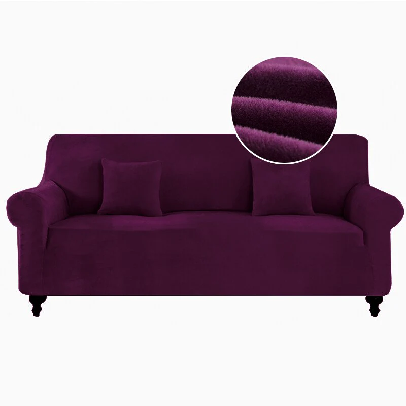 Plush Sofa Cover For Living Room Elastic Furniture Couch Slipcover Washable Chaise Longue Corner Sofa Cover Stretch - Image 12