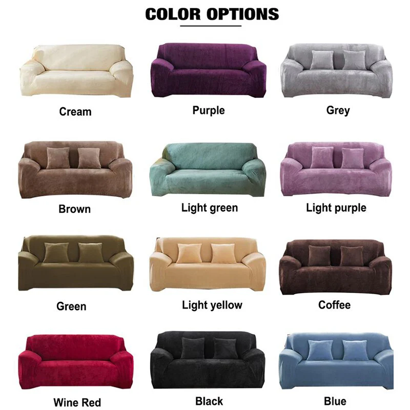 Plush Sofa Cover For Living Room Elastic Furniture Couch Slipcover Washable Chaise Longue Corner Sofa Cover Stretch - Image 5