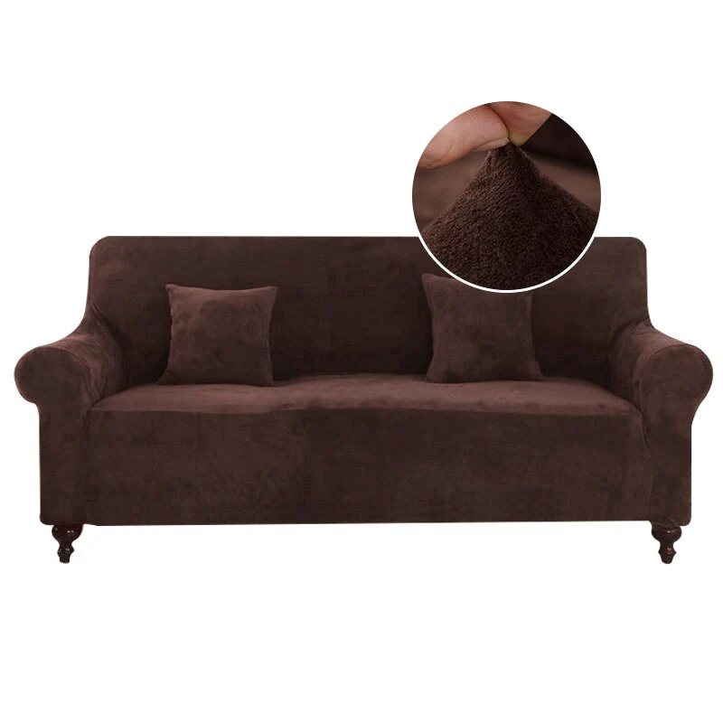 Plush Sofa Cover For Living Room Elastic Furniture Couch Slipcover Washable Chaise Longue Corner Sofa Cover Stretch - Image 7