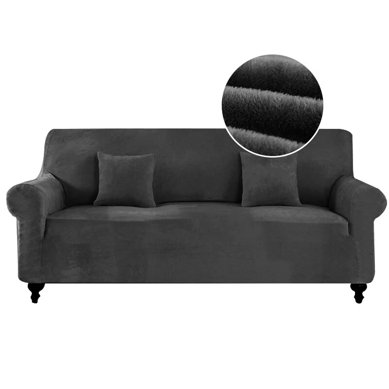 Plush Sofa Cover For Living Room Elastic Furniture Couch Slipcover Washable Chaise Longue Corner Sofa Cover Stretch - Image 8