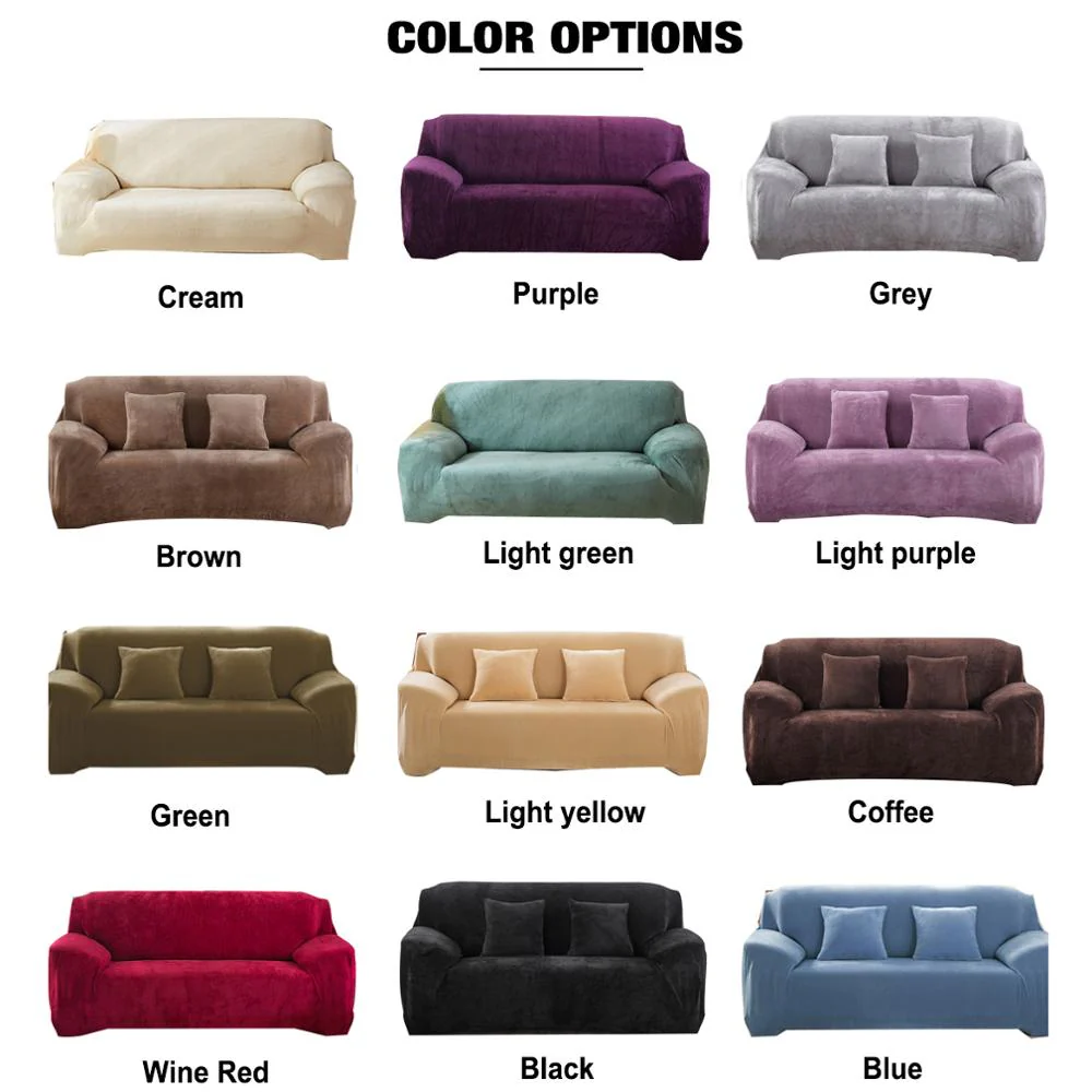 Plush Thicken Sofa Cover Stretch Corner Elastic Couch Covers Blankets Sectional Slipcover Decor 1/2/3/4 Seater  L Shape Seat Slipcovers Settee Covers - Image 6