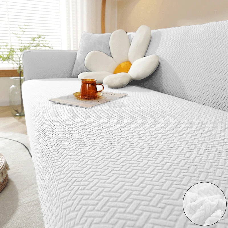 Polar Fleece Jacquard Elastic Sofa Covers ArmChair Sofa Couch Slipcovers Chair Protector L Shaped 1/2/3/4 Seater - Image 17