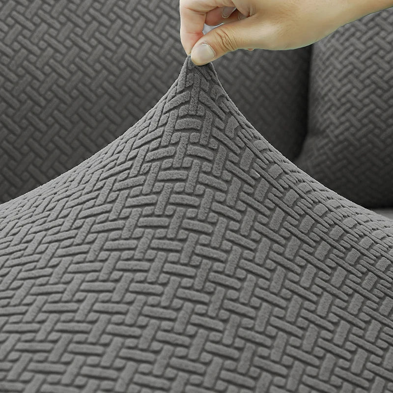 Polar Fleece Jacquard Elastic Sofa Covers ArmChair Sofa Couch Slipcovers Chair Protector L Shaped 1/2/3/4 Seater - Image 3