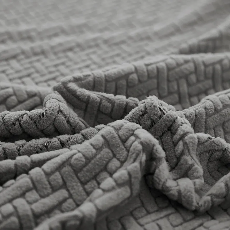 Polar Fleece Jacquard Elastic Sofa Covers ArmChair Sofa Couch Slipcovers Chair Protector L Shaped 1/2/3/4 Seater - Image 4