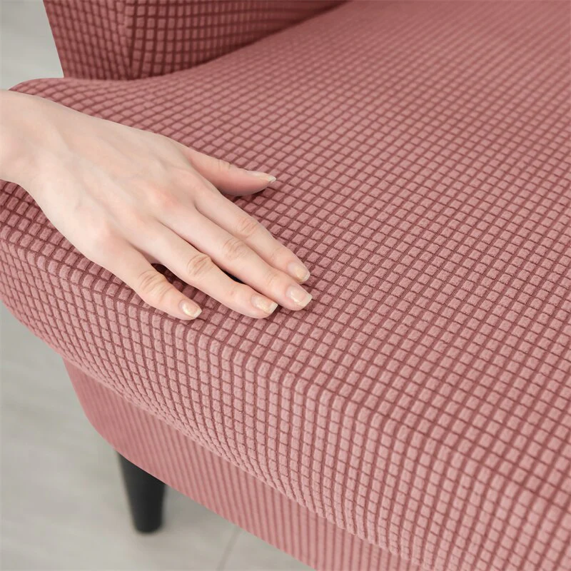 Polar Fleece Wing Back Chair Covers Elastic Sofa Slipcover with Seat Cushion Cover Sloping  Anti-dirty Armchair Sofa Covers - Image 6