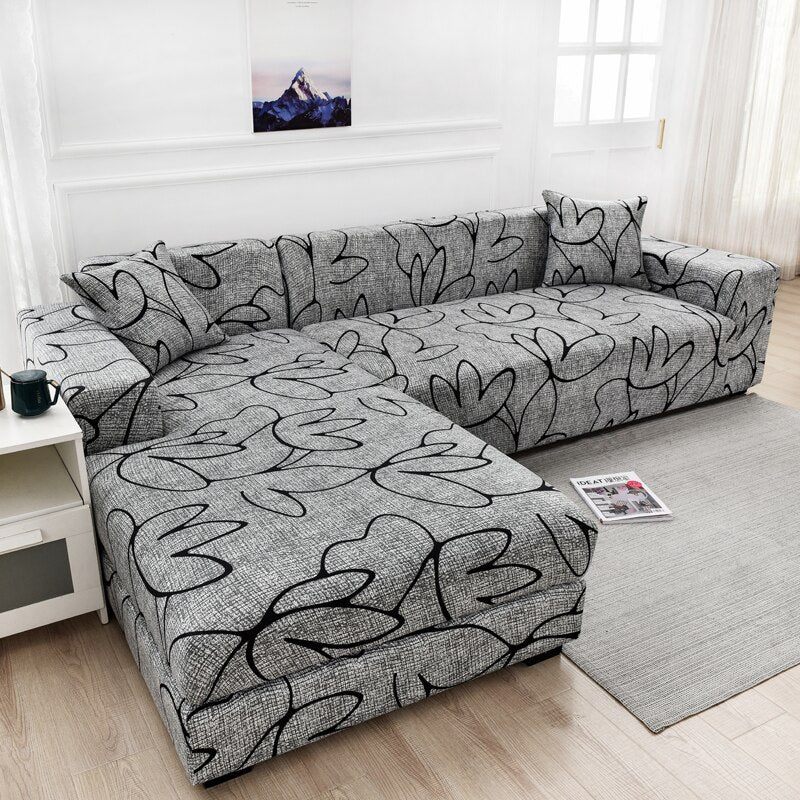 Printed L Shape Sofa Covers for Living Room Sofa Protector Anti-dust Elastic Stretch Covers for Corner Sofa Cover - Image 10