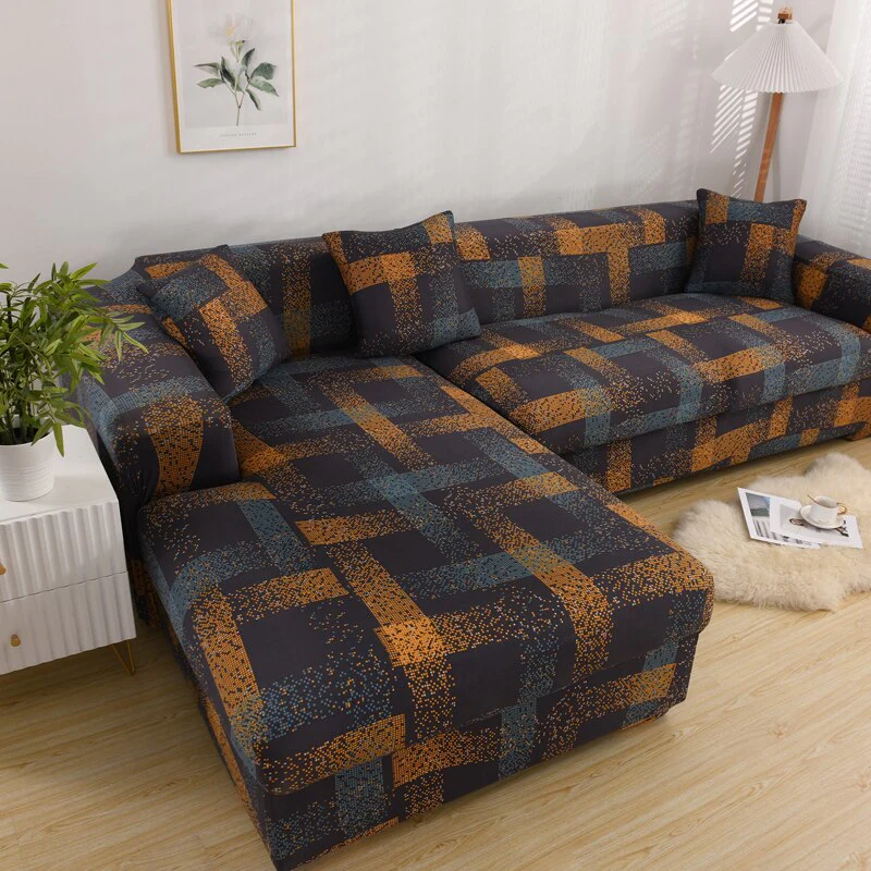 Printed L Shape Sofa Covers for Living Room Sofa Protector Anti-dust Elastic Stretch Covers for Corner Sofa Cover - Image 12