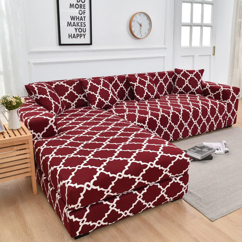 Printed L Shape Sofa Covers for Living Room Sofa Protector Anti-dust Elastic Stretch Covers for Corner Sofa Cover - Image 15