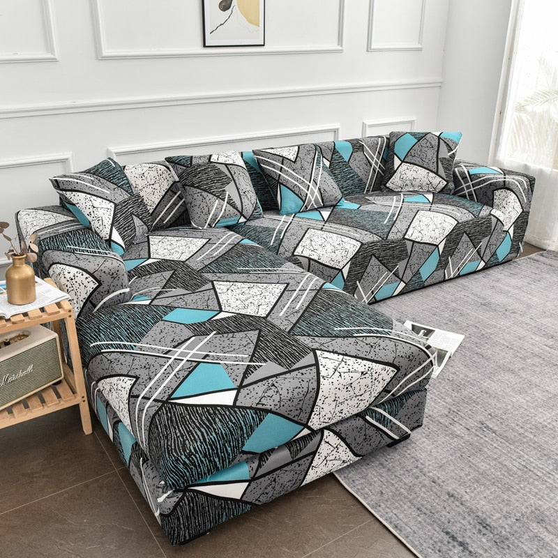 Printed L Shape Sofa Covers for Living Room Sofa Protector Anti-dust Elastic Stretch Covers for Corner Sofa Cover - Image 17