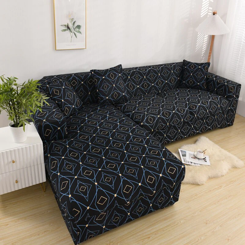 Printed L Shape Sofa Covers for Living Room Sofa Protector Anti-dust Elastic Stretch Covers for Corner Sofa Cover - Image 18