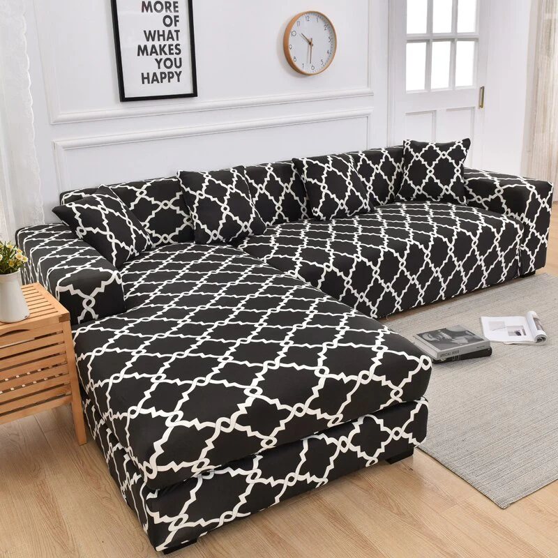 Printed L Shape Sofa Covers for Living Room Sofa Protector Anti-dust Elastic Stretch Covers for Corner Sofa Cover - Image 20