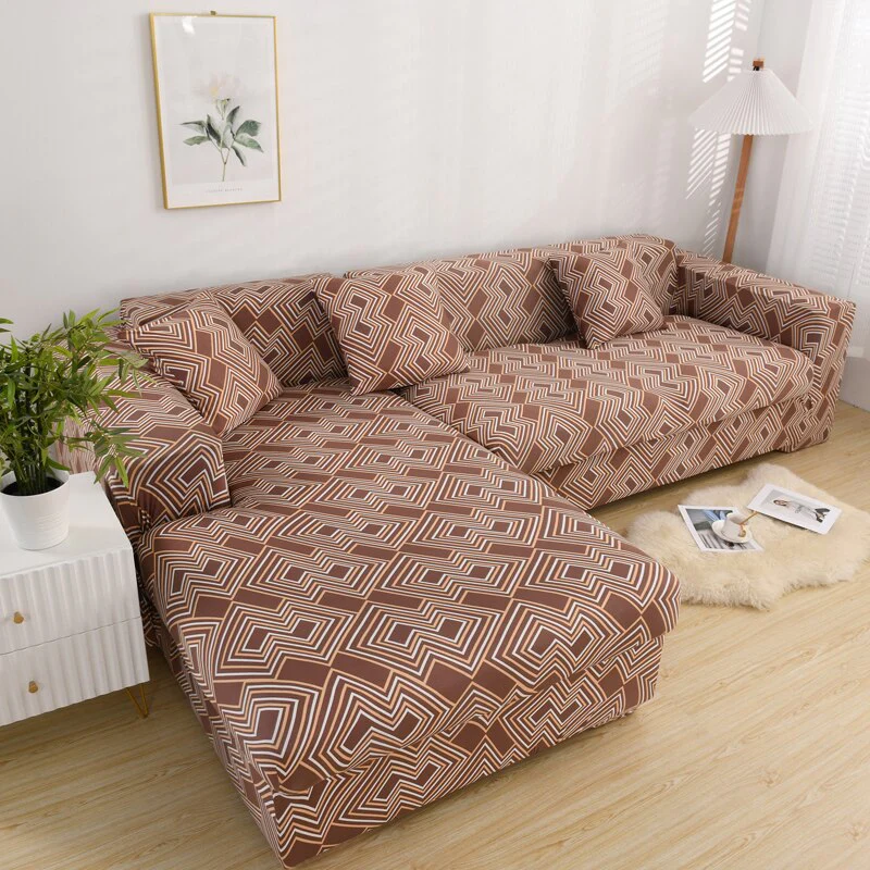 Printed L Shape Sofa Covers for Living Room Sofa Protector Anti-dust Elastic Stretch Covers for Corner Sofa Cover - Image 22