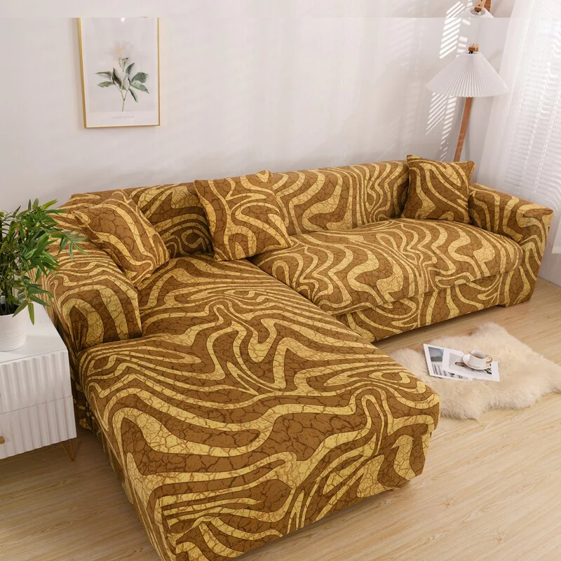 Printed L Shape Sofa Covers for Living Room Sofa Protector Anti-dust Elastic Stretch Covers for Corner Sofa Cover - Image 23