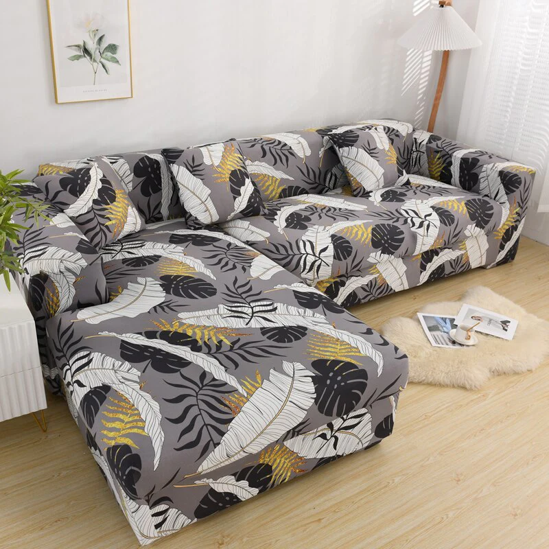 Printed L Shape Sofa Covers for Living Room Sofa Protector Anti-dust Elastic Stretch Covers for Corner Sofa Cover - Image 26
