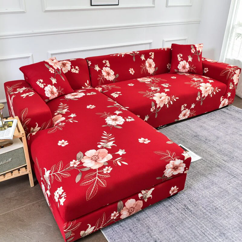 Printed L Shape Sofa Covers for Living Room Sofa Protector Anti-dust Elastic Stretch Covers for Corner Sofa Cover - Image 27
