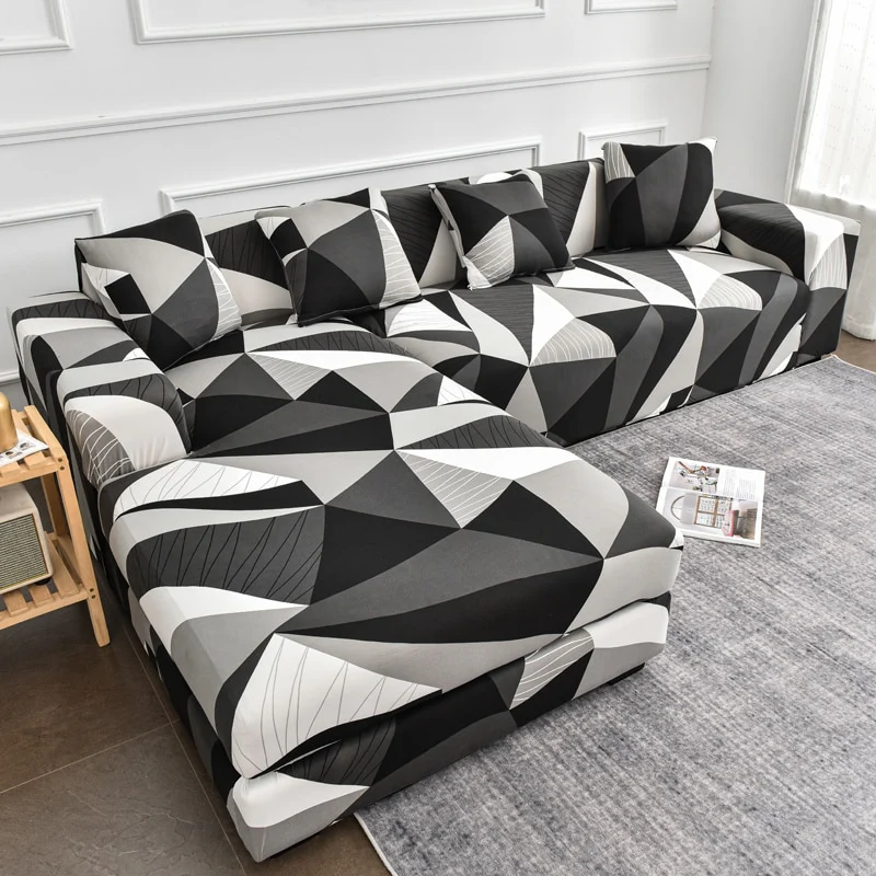 Printed L Shape Sofa Covers for Living Room Sofa Protector Anti-dust Elastic Stretch Covers for Corner Sofa Cover - Image 28