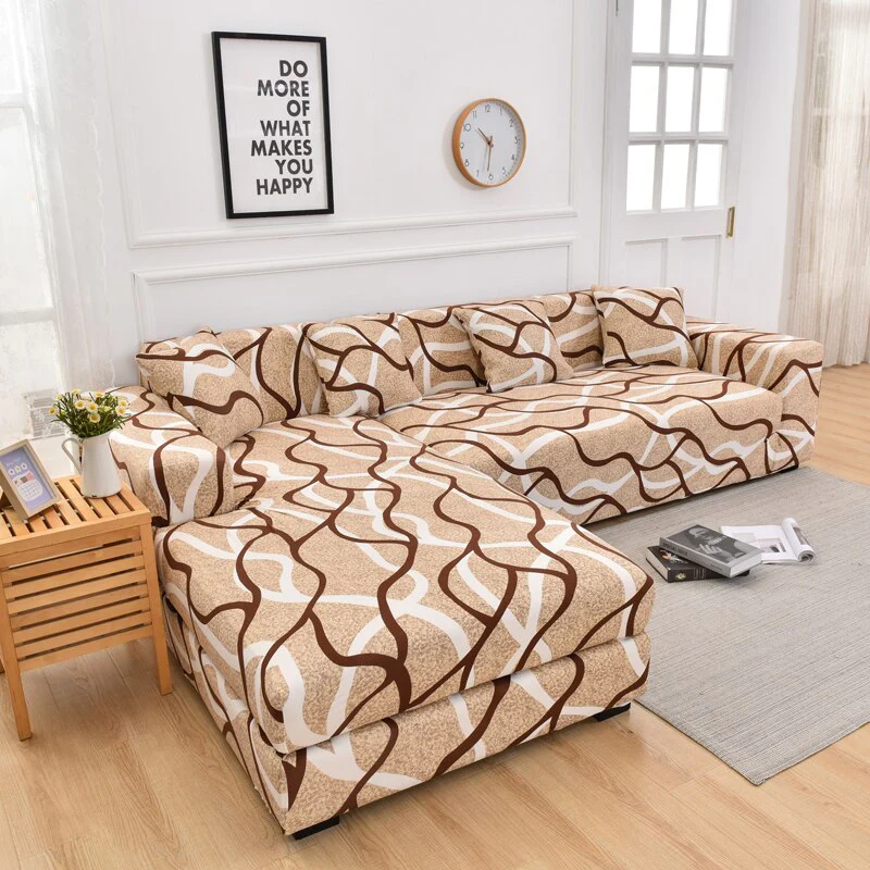 Printed L Shape Sofa Covers for Living Room Sofa Protector Anti-dust Elastic Stretch Covers for Corner Sofa Cover - Image 29