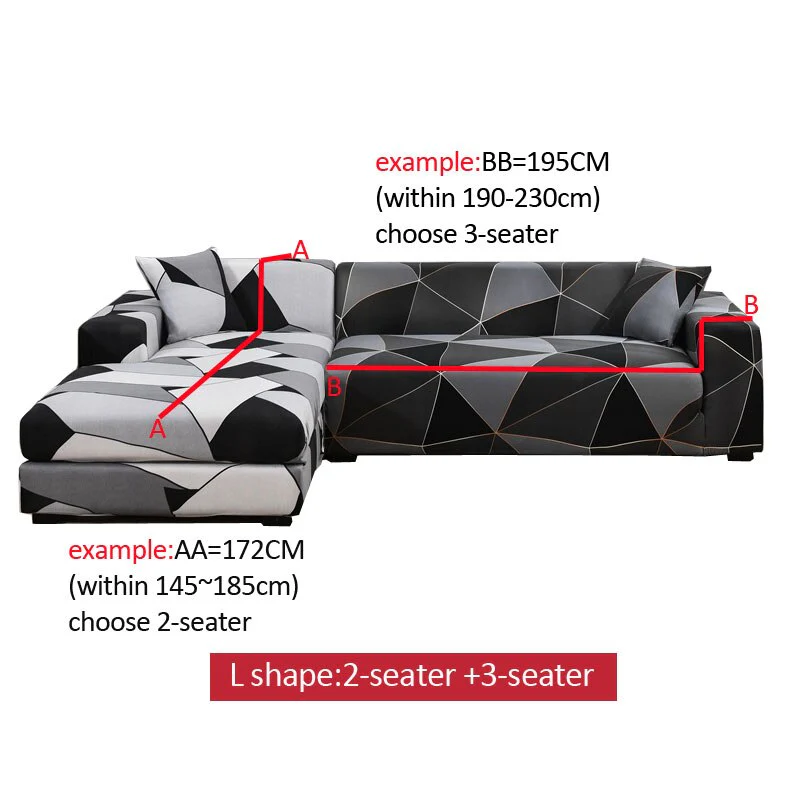 Printed L Shape Sofa Covers for Living Room Sofa Protector Anti-dust Elastic Stretch Covers for Corner Sofa Cover - Image 3