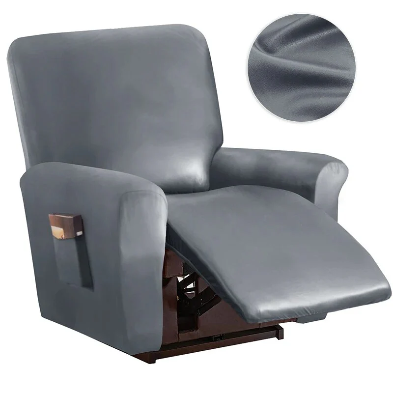 PU Leather 1/2/3/4 Seat Recliner Sofa Cover Water And Oil Proof Elastic PU Fabric High Quality Luxury Modern Style Slipcover - Image 10