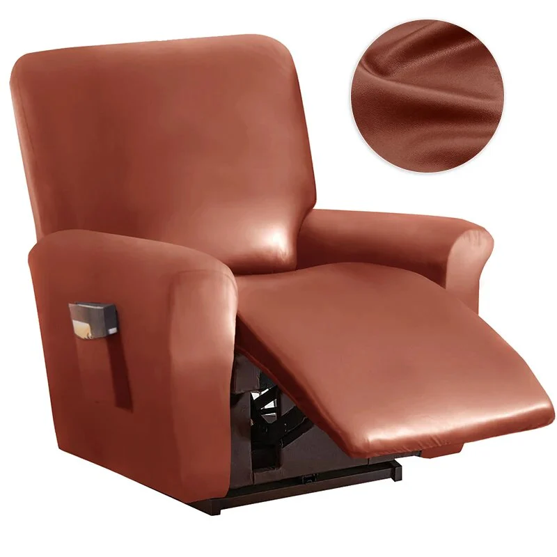 PU Leather 1/2/3/4 Seat Recliner Sofa Cover Water And Oil Proof Elastic PU Fabric High Quality Luxury Modern Style Slipcover - Image 11