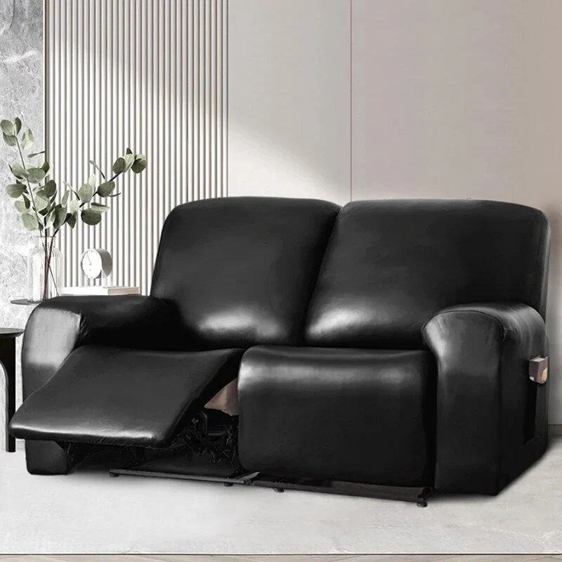 PU Leather 1/2/3/4 Seat Recliner Sofa Cover Water And Oil Proof Elastic PU Fabric High Quality Luxury Modern Style Slipcover - Image 4