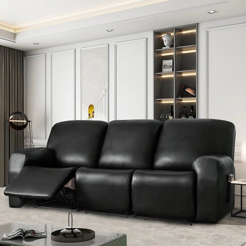 PU Leather 1/2/3/4 Seat Recliner Sofa Cover Water And Oil Proof Elastic PU Fabric High Quality Luxury Modern Style Slipcover - Image 5