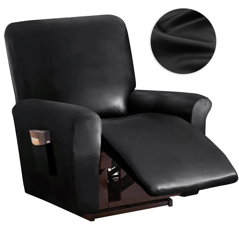 PU Leather 1/2/3/4 Seat Recliner Sofa Cover Water And Oil Proof Elastic PU Fabric High Quality Luxury Modern Style Slipcover - Image 7