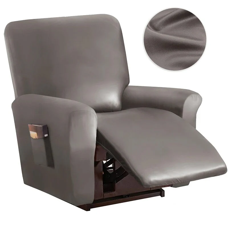PU Leather 1/2/3/4 Seat Recliner Sofa Cover Water And Oil Proof Elastic PU Fabric High Quality Luxury Modern Style Slipcover - Image 8