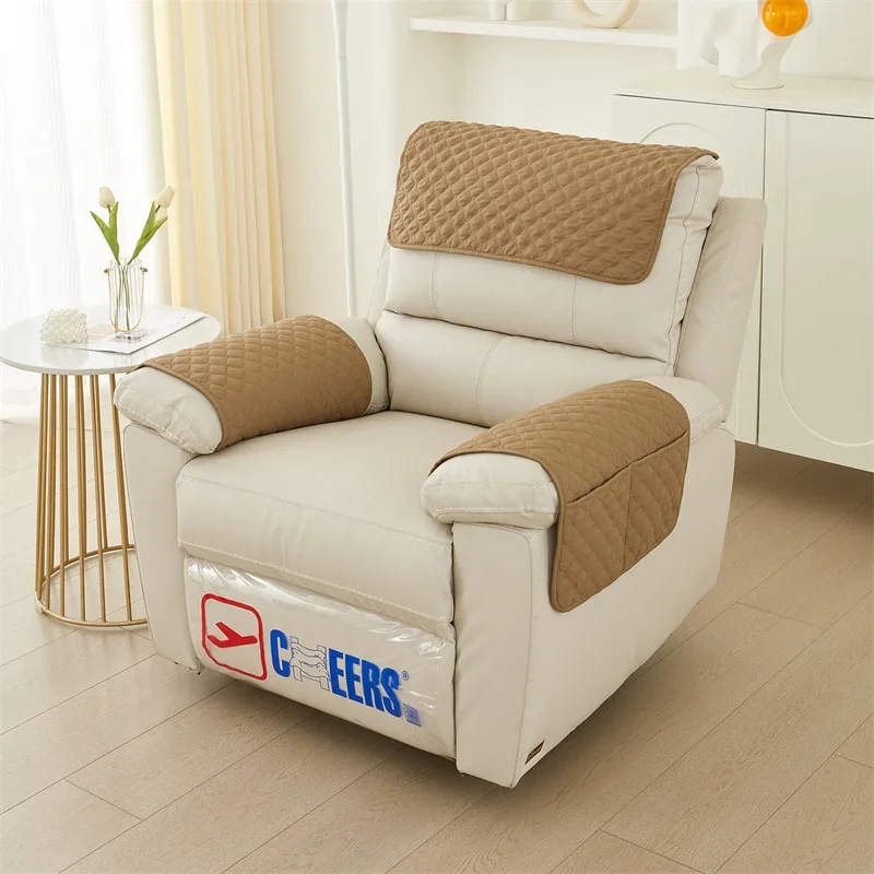 Quilted Recliner Chair Slipcover Mat Anti Slip Dogs Pet Kids Sofa Armrest Towel Cover Armchair Protector - Image 11