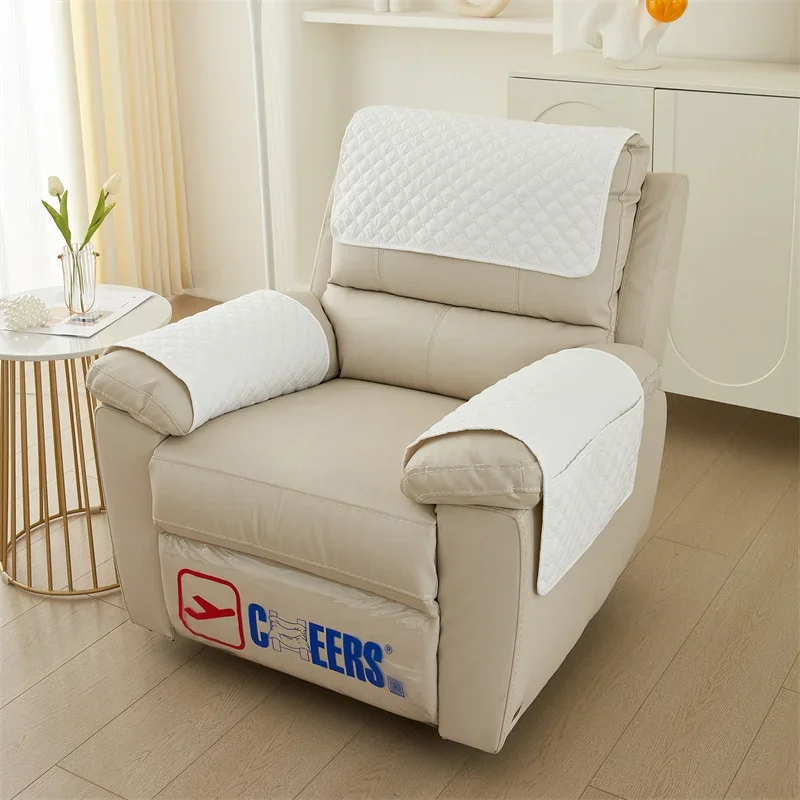 Quilted Recliner Chair Slipcover Mat Anti Slip Dogs Pet Kids Sofa Armrest Towel Cover Armchair Protector - Image 14