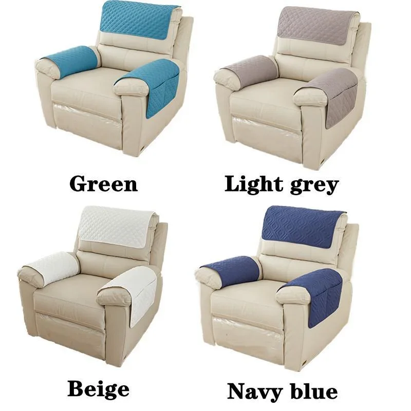 Quilted Recliner Chair Slipcover Mat Anti Slip Dogs Pet Kids Sofa Armrest Towel Cover Armchair Protector - Image 3