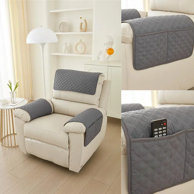 Quilted Recliner Chair Slipcover Mat Anti Slip Dogs Pet Kids Sofa Armrest Towel Cover Armchair Protector - Image 5