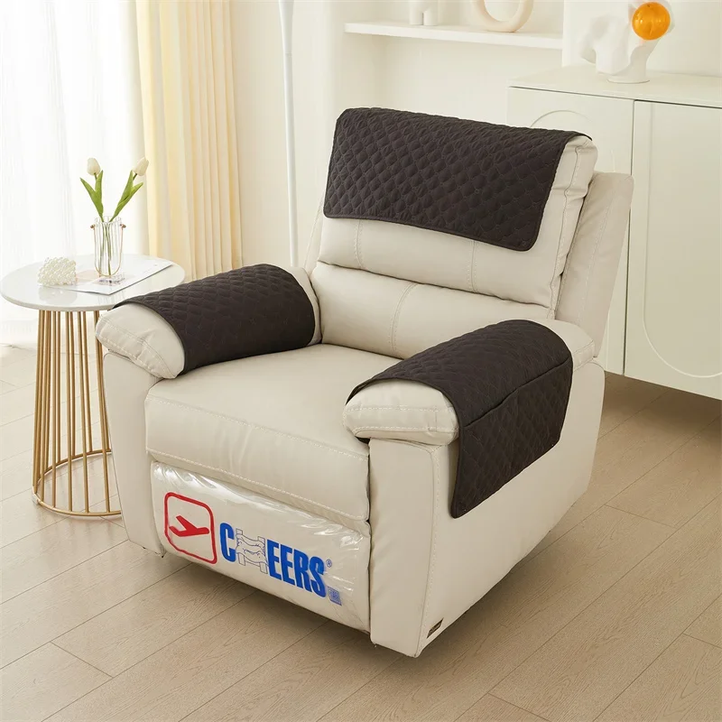 Quilted Recliner Chair Slipcover Mat Anti Slip Dogs Pet Kids Sofa Armrest Towel Cover Armchair Protector - Image 7