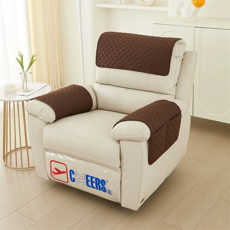 Quilted Recliner Chair Slipcover Mat Anti Slip Dogs Pet Kids Sofa Armrest Towel Cover Armchair Protector - Image 9