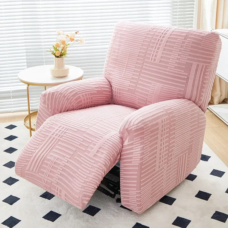 Recliner Sofa Cover for Living Room 4 Pieces Reclining Chair Cover Jacquard Armchair Covers Stretch Couch Slipcovers - Image 13