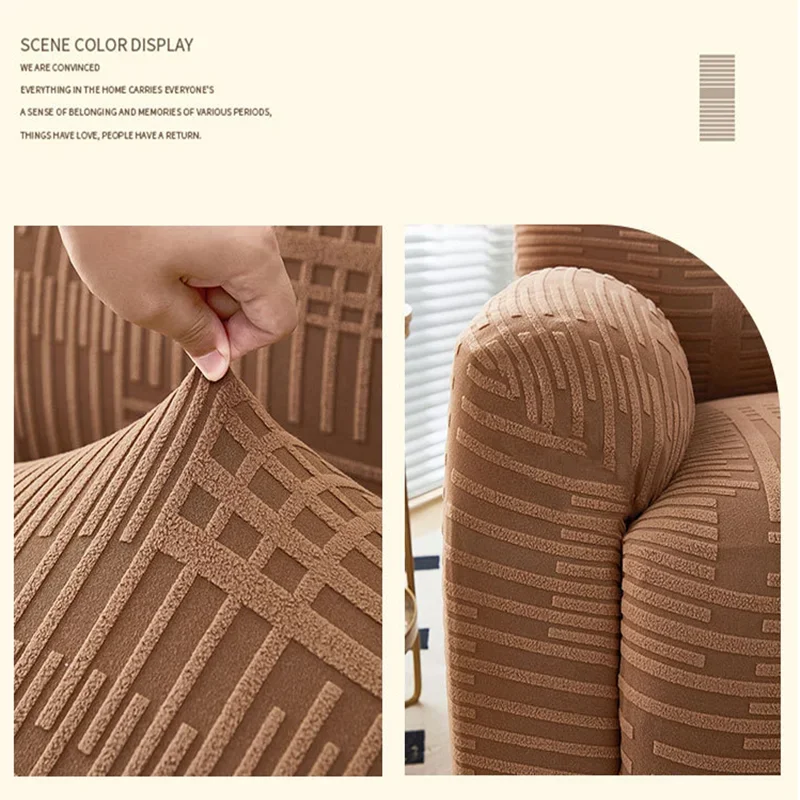 Recliner Sofa Cover for Living Room 4 Pieces Reclining Chair Cover Jacquard Armchair Covers Stretch Couch Slipcovers - Image 4