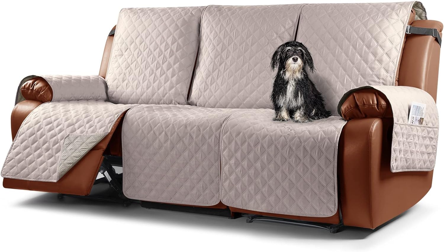 Recliner Sofa Covers Sofa Cover Waterproof Protector Chair Covers For Armchairs With Side Pocket - Image 8