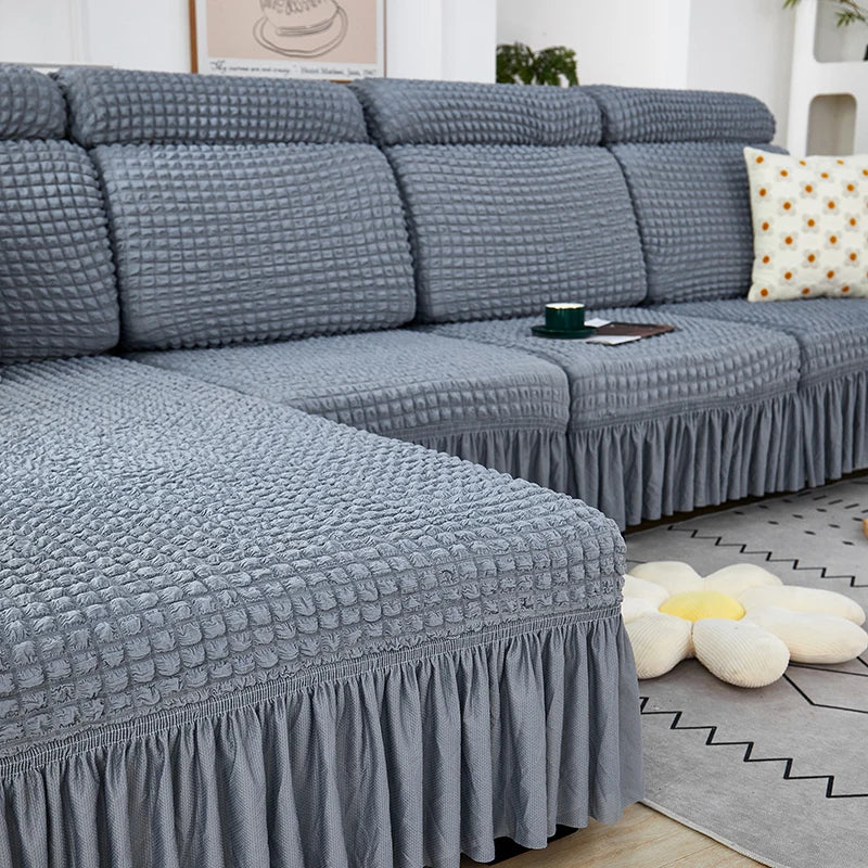 Seersucker Elastic Sofa Seat Cushion Covers for Living Room Stretch Sofa Covers Pets Kids Couch Slipcover Protector - Image 10