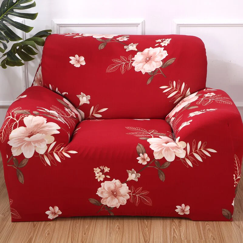 Single Sofa Chair Slipcovers Armchair Decoration 1 2 3 4 Seater Elastic Spandex Sofa Cover Stretch Floral Printed Elastic Sofa Cover L-Style Covers - Image 15
