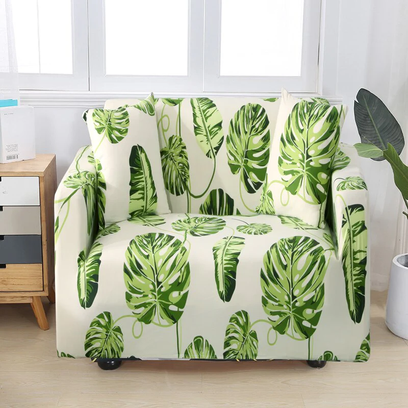 Single Sofa Chair Slipcovers Armchair Decoration 1 2 3 4 Seater Elastic Spandex Sofa Cover Stretch Floral Printed Elastic Sofa Cover L-Style Covers - Image 18