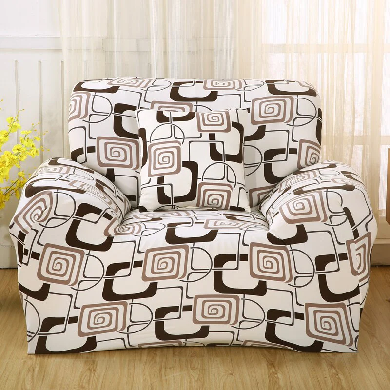 Single Sofa Chair Slipcovers Armchair Decoration 1 2 3 4 Seater Elastic Spandex Sofa Cover Stretch Floral Printed Elastic Sofa Cover L-Style Covers - Image 21