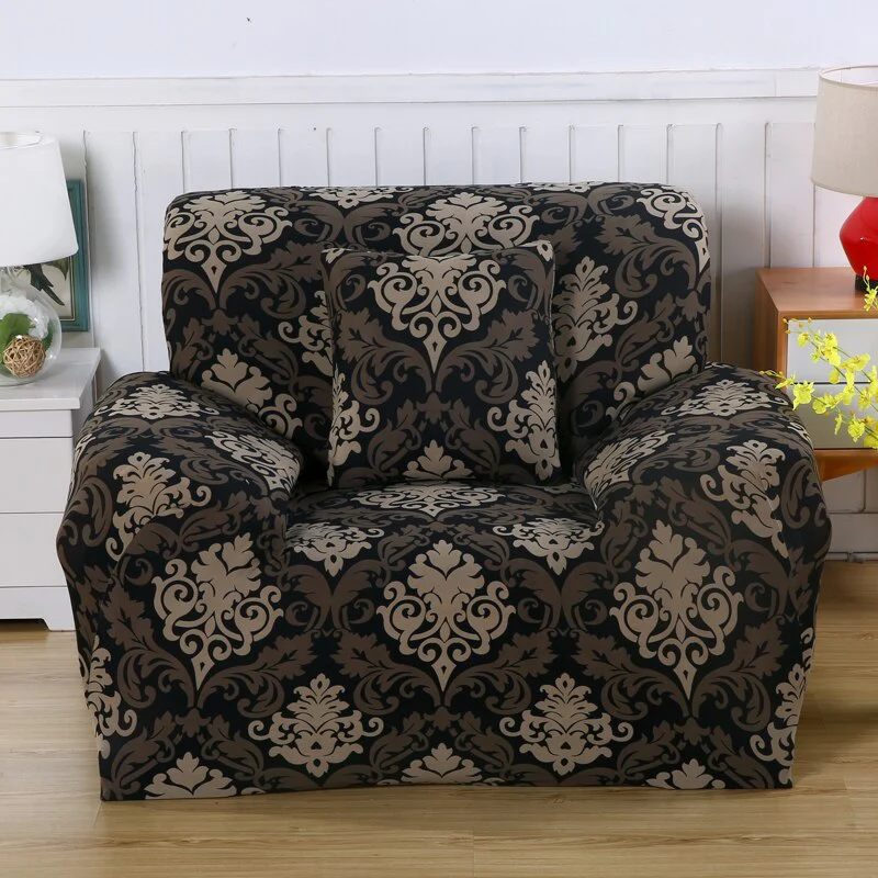 Single Sofa Chair Slipcovers Armchair Decoration 1 2 3 4 Seater Elastic Spandex Sofa Cover Stretch Floral Printed Elastic Sofa Cover L-Style Covers - Image 22