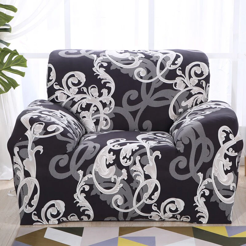 Single Sofa Chair Slipcovers Armchair Decoration 1 2 3 4 Seater Elastic Spandex Sofa Cover Stretch Floral Printed Elastic Sofa Cover L-Style Covers - Image 25